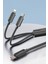 EC-IC01 1.2m Type-C To Type-C 60W ve Lightning 30W Çift Çıkışlı 2in1 Pd Hızlı Şarj Kablosu - Siyah 3