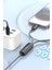 EC-IC01 1.2m Type-C To Type-C 60W ve Lightning 30W Çift Çıkışlı 2in1 Pd Hızlı Şarj Kablosu - Siyah 5