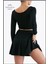 Siyah Zamansız Etek Içi Sabit Şortlu Yüksek Bel Skirt With Shorts Casual+Beachwear+Tennis 1101 3