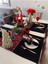 Yeniyıl Kırmızı Ekoseli Siyah Runner 1 Adet Noel Christmas Ranır Sofra Winter Newyear Kareli 3