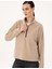 Kadın Bej Oversize Polar Sweatshirt 50300846-VR011 3