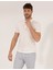 Erkek Beyaz Slim Fit Polo Yaka Merserize Tişört 50262665-VR013 1
