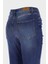 Büyük Beden Judy Koyu Mavi Yüksek Bel Patı Fermuarlı Yıpratma Detaylı Skinny Fit Jean Pantolon C 4521-264 3