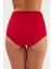 2512 Koyu Kırmızı Yüksek Bel Bikini Altı 3