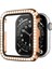 Apple Watch 9/8/se/7/6/5/4/3/2/1 Seri 45MM 44MM 42MM 41MM 40MM 38MM Uyumlu Parlak Taş Işlemeli Şık Işıltılı Renkli Kasa Ekran Koruyucu 1