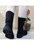 M.p 1397 Siyah Fermuarlı Kaymaz Kürklü 33CM Kadın Çizme 5