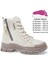 CX5428 Içi Kürklü Fermuar Detaylı Ortopedik Kız Çocuk Şık Günlük Bot Vizon 2
