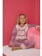 4160 Lila Polar Uzun Kollu Kız Çocuk Pijama Takımı 1