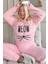 Pijamaevi Meow Desenli Tam Peluş Pijama Takımı 1