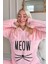 Pijamaevi Meow Desenli Tam Peluş Pijama Takımı 6