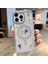 iPhone 15 Pro Max Uyumlu Taşlı Magsafe Şarj Özellikli Çiçekli Simli Kamera Çıkıntılı Lüks Kılıf 1
