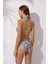 241224 Desenli Aksesuarlı Boyundan Bağlamamlı Uzun Üçgen Bikini Takımı Desenli 1