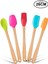 Isıya Dayanıklı Yanmaz 5 Li Renkli Bambu Silikon Spatula Seti 26CM 2