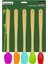 Isıya Dayanıklı Yanmaz 5 Li Renkli Bambu Silikon Spatula Seti 26CM 4