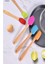 Isıya Dayanıklı Yanmaz 5 Li Renkli Bambu Silikon Spatula Seti 26CM 5