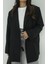 Kadın Relaxed Fit Çizgili Blazer Ceket 1