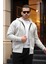 Içi Peluş Üç Ip Kumaş Oversize Fermuarlı Kapüşonlu Sweatshirt- Mineral Gri 2