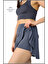 Miss Maral Antrasit / Füme  Etek Içi Sabit Şortlu Yüksek Bel  Skirt With Shorts Casual+Beachwear+Tennis 1101 2