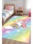 Dijital Baskı Unicorn Gökkuşağı Desen Rengarenk Makinada Yıkanabilir Çocuk Halısı Genç Halısı 1
