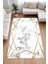 Dijital Baskı Mermer Desen Gold Zikzak Çerçeve Dekoratif Makinada Yıkanabilir Yolluk ve Salon Halısı 1