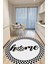 Dijital Baskı Damalı Home Yazılı Modern Dekoratif Yıkanabilir Yuvarlak Mutfak Halısı Koridor Halısı 1