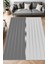 Dijital Baskı Gri Geometrik Paralel Çizgili Dekoratif Makinada Yıkanabilir Yolluk ve Salon Halısı 1