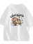 Capybara Beyaz Oversize T-Shirt 1