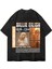 Yıkamalı Billie Eilish Baskılı Oversize Vintage T-Shirt 1