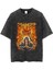 Yıkamalı Anime Naruto Itachi Baskılı Oversize Vintage T-Shirt 1