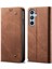Samsung Galaxy S24 Fe Cüzdan Çevirme Deri Telefon Kapağı Kot Kumaş Dokusu (Yurt Dışından) 1