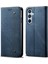 Samsung Galaxy S24 Fe Cüzdan Çevirme Deri Telefon Kapağı Kot Kumaş Dokusu (Yurt Dışından) 1