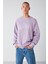 Balanced Erkek Önü Aplikeli Yuvarlak Yakalı Içi Polarlı Lila Sweatshirt 1