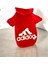 Red Adidog Kapşonlu Sweatshirt Köpek Kazağı 5