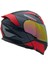 912 C1 Kırmızı Çene Açılır Kask Çift Vizör 3