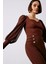 Balon Kol Crop Bluz - Kahve 5