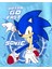 Erkek Çocuk Mavi Sonic Baskılı Uzun Kollu Şardonlu Sweatshirt / Eşofman Takımı 2