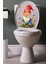 Sevimli Cüce ve Kır Çiçekleri Temalı Klozet Sticker Banyo Sticker 1