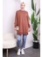 Taba Bisiklet Yaka Yan Yırtmaçlı Sweat 2
