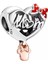 Minnie Disney Mom Kalp Temalı Charm 925 Ayar Gümüş 1