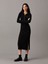 Woven Label Rıb Polo Ls Dress 1
