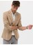Erkek Camel Ekstra Slim Fit Keten Karışımlı Blazer Ceket 50264619-VR015 2
