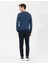 Erkek Lacivert Slim Fit Kanvas Pantolon 50255365-VR033 4