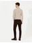 Erkek Koyu Kahverengi Slim Fit Kadife Kanvas Pantolon 50259715-VR084 4