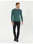 Erkek Yeşil Slim Fit Bisiklet Yaka Basic Triko Kazak 50258993-VR054 4