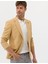 Erkek Sarı Ekstra Slim Fit Keten Karışımlı Blazer Ceket 50264619-VR044 3