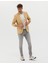 Erkek Sarı Ekstra Slim Fit Keten Karışımlı Blazer Ceket 50264619-VR044 4