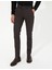 Erkek Kahverengi Slim Fit Keten Karışımlı Kanvas Pantolon 50259760-VR029 2