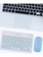 Taşınabilir Kablosuz Bluetooth Klavye Mouse Seti Mavi 1