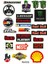 Karışık Tasarımlı Sponsor Ekipman Kask Motorsiklet Sticker Seti 02 1