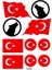Karışık Çoklu Ekipman Kask Motorsiklet Sticker Seti 04 1